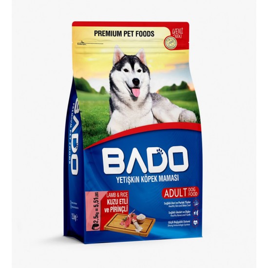 Bado Yetişkin Köpek Maması Kuzu Etli Pirinçli 2,5KG