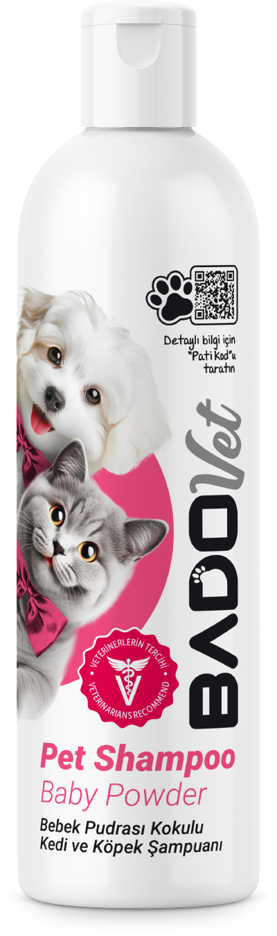 Bado Bebek Pudrası Kokulu Kedi ve Köpek Şampuanı 400 ML