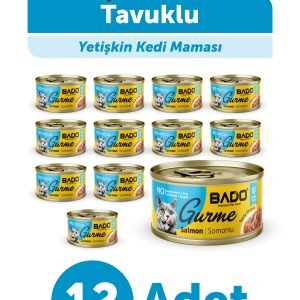 BADO GURME YAŞ YETİŞKİN KEDİ MAMASI SOMONLU 85 GR 12 ADET - Görsel 1