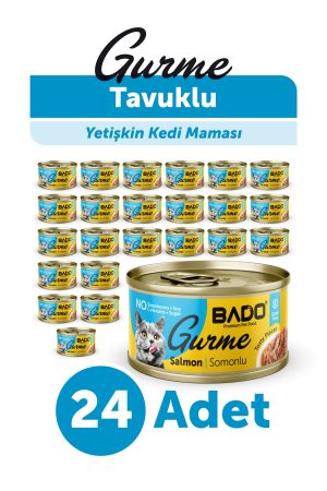 BADO GURME YAŞ YETİŞKİN KEDİ MAMASI SOMONLU 85 GR 36 ADET - Görsel 1