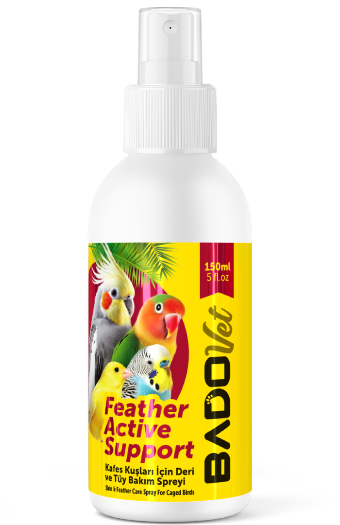 Bado Feather Active Support Kafes Kuşları Deri Ve Tüy Bakım Spreyi 150 Ml - Görsel 1