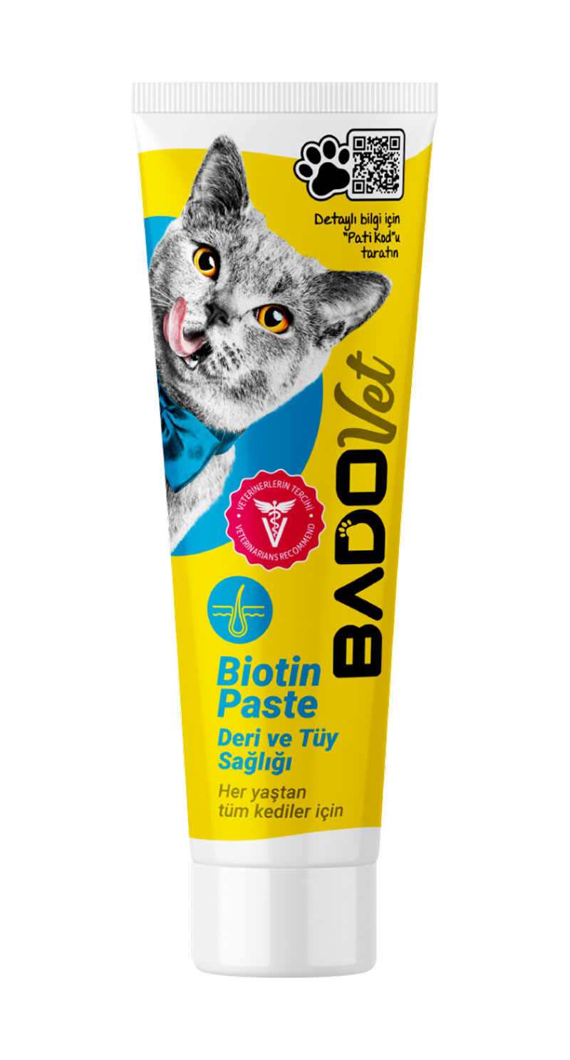 Bado Kedi Besin Takviyesi Biyotin Paste Tüp 100GR - Görsel 1