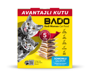 Bado Yetişkin Kedi Maması Somonlu 5x1kg - Görsel 1