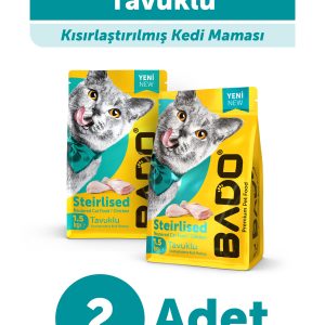 Bado Kısırlaştırılmış Yetişkin Kedi Maması Tavuk Etli 1,5 Kg 2'li - Görsel 1