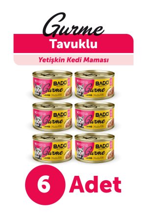 Bado Gurme Yaş Yetişkin Kedi Maması Kuzu Etli 85 Gr 6 Adet - Görsel 1