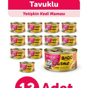 BADO GURME YAŞ YETİŞKİN KEDİ MAMASI KUZU ETLİ 85 GR 12 ADET - Görsel 1