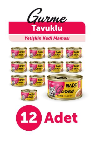 BADO GURME YAŞ YETİŞKİN KEDİ MAMASI KUZU ETLİ 85 GR 12 ADET - Görsel 1