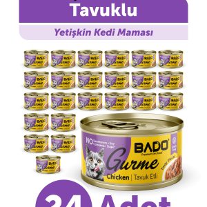 BADO GURME YAŞ YETİŞKİN KEDİ MAMASI TAVUKLU 85 GR 24 ADET - Görsel 1
