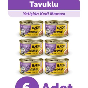 BADO GURME YAŞ YETİŞKİN KEDİ MAMASI TAVUKLU 85 GR 6 ADET - Görsel 1
