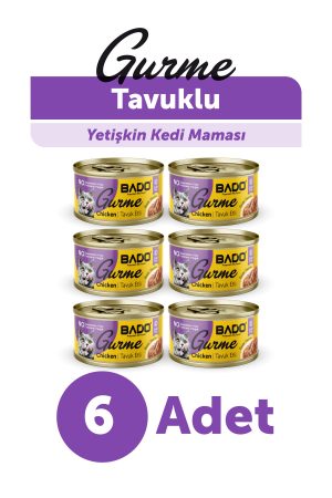 BADO GURME YAŞ YETİŞKİN KEDİ MAMASI TAVUKLU 85 GR 6 ADET - Görsel 1
