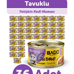 BADO GURME YAŞ YETİŞKİN KEDİ MAMASI TAVUKLU 85 GR 36 ADET - Görsel 1