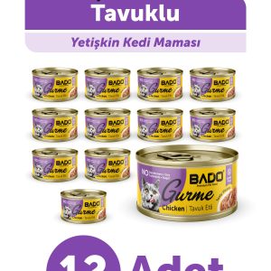 BADO GURME YAŞ YETİŞKİN KEDİ MAMASI TAVUKLU 85 GR 12 ADET - Görsel 1