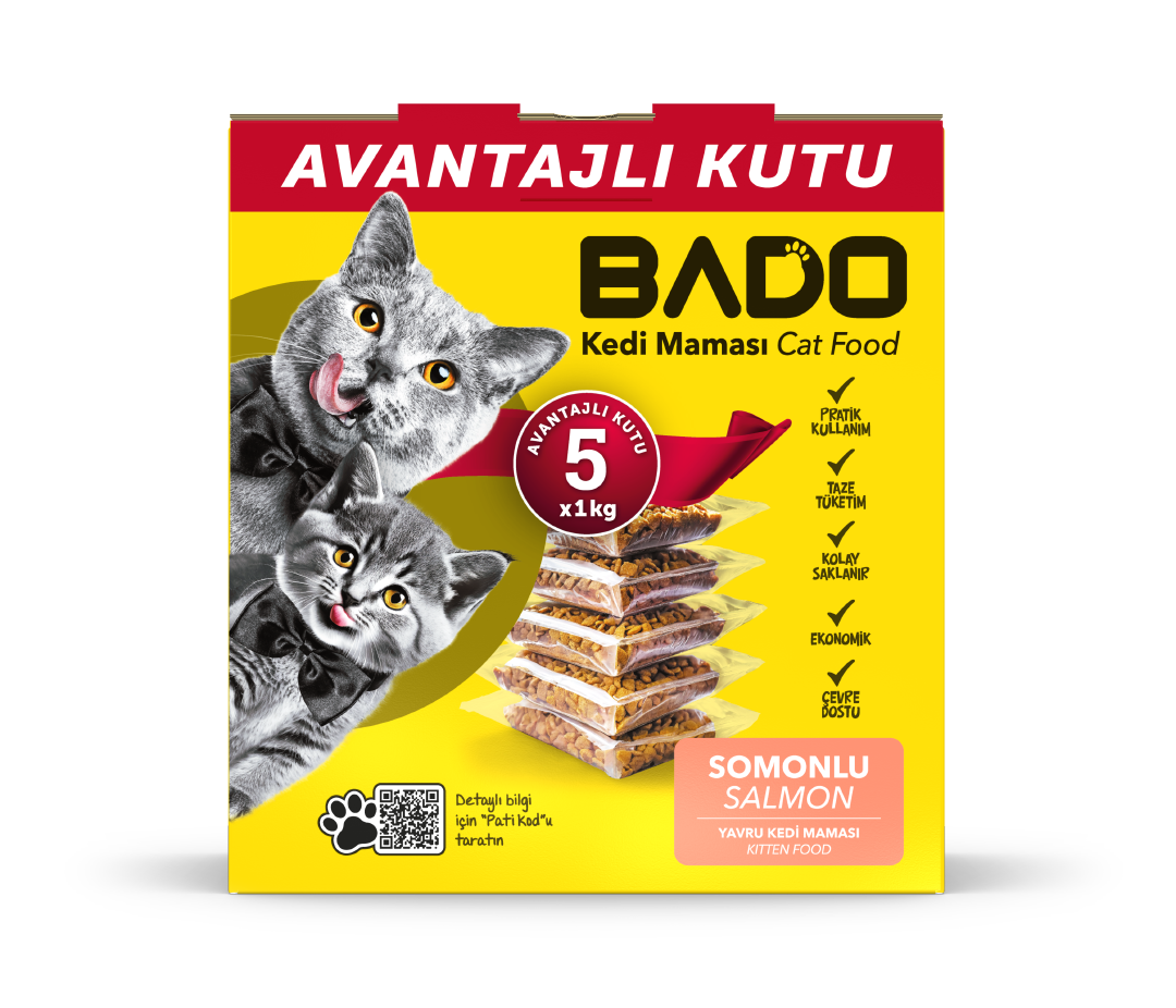 Bado Yavru Kedi Maması Somonlu 5x1kg - Görsel 1