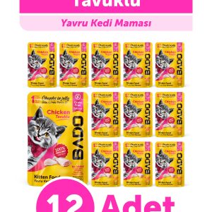 Bado Yavru Yaş Kedi Maması Tavuk Etli 85Gr 12'li - Görsel 1