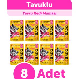 Bado Yavru Yaş Kedi Maması Tavuk Etli 85Gr 8'li - Görsel 1