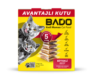 Bado Yetişkin Kedi Maması Etli 5x1kg - Görsel 1