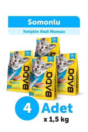Bado Yetişkin Kedi Maması Somonlu 1,5 Kg 4'lü - Görsel 1