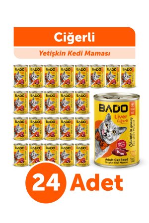 Bado Yetişkin Yaş Kedi Maması Ciğerli 400GR 24lü - Görsel 1