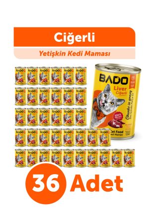 Bado Yetişkin Yaş Kedi Maması Ciğerli 400GR 36'lı - Görsel 1
