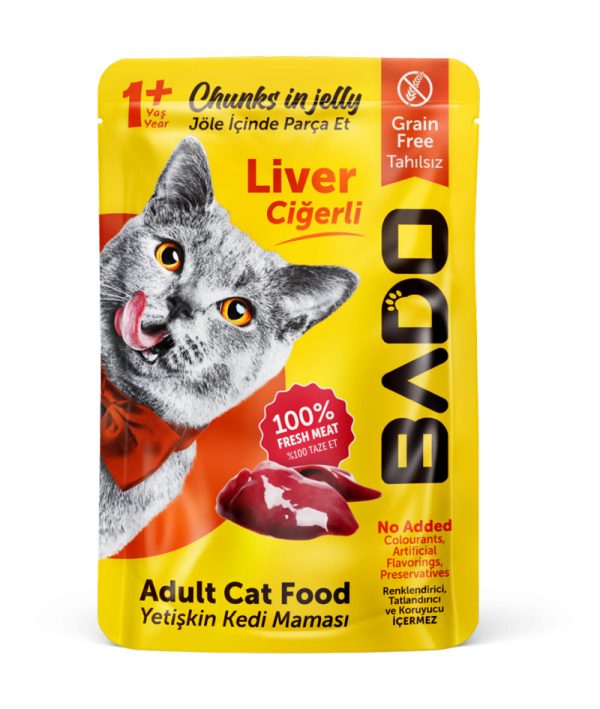 Bado Yetişkin Yaş Kedi Maması Ciğerli 85Gr