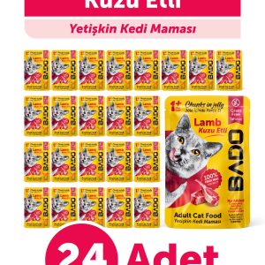 Bado Yetişkin Yaş Kedi Maması Kuzu Etli 85Gr 24'lü - Görsel 1
