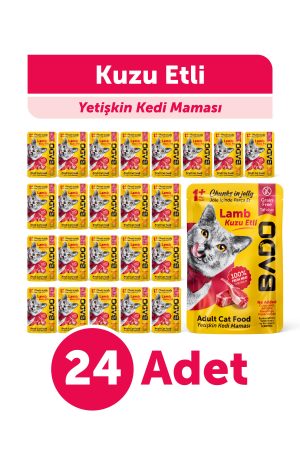 Bado Yetişkin Yaş Kedi Maması Kuzu Etli 85Gr 24'lü - Görsel 1