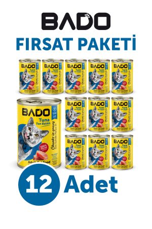 Bado Yetişkin Yaş Kedi Maması Ton Balıklı 400Gr 12'li - Görsel 1