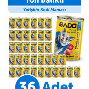 Bado Yetişkin Yaş Kedi Maması Ton Balıklı 400Gr 36'lı