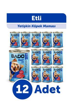 Bado Yetişkin Yaş Köpek Maması Etli 400Gr 12'li - Görsel 1