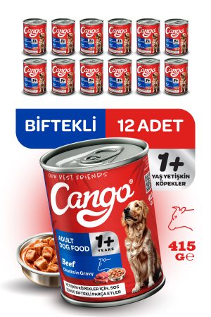 Cango Yaş Yetişkin Köpek Maması Etli 415GR 12Li - Görsel 1