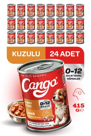 Cango Yavru Yaş Köpek Maması Kuzu Etli 415Gr 24Lü - Görsel 1