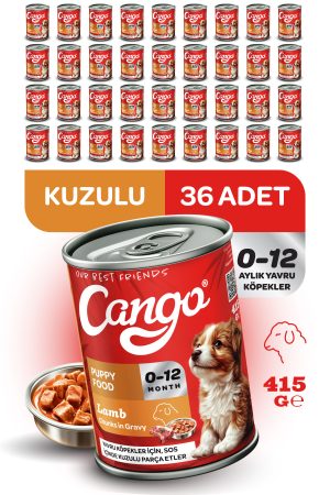 Cango Yavru Yaş Köpek Maması Kuzu Etli 415Gr 36Lı - Görsel 1