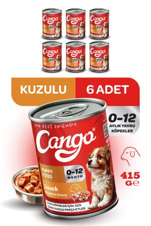 Cango Yavru Yaş Köpek Maması Kuzu Etli 415Gr 6Lı - Görsel 1