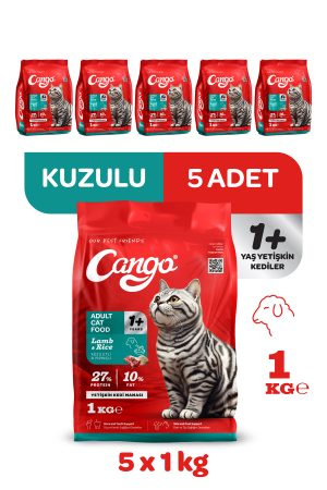 Cango Yetişkin Kedi Maması Kuzu Etli 1 Kg 5'li - Görsel 1