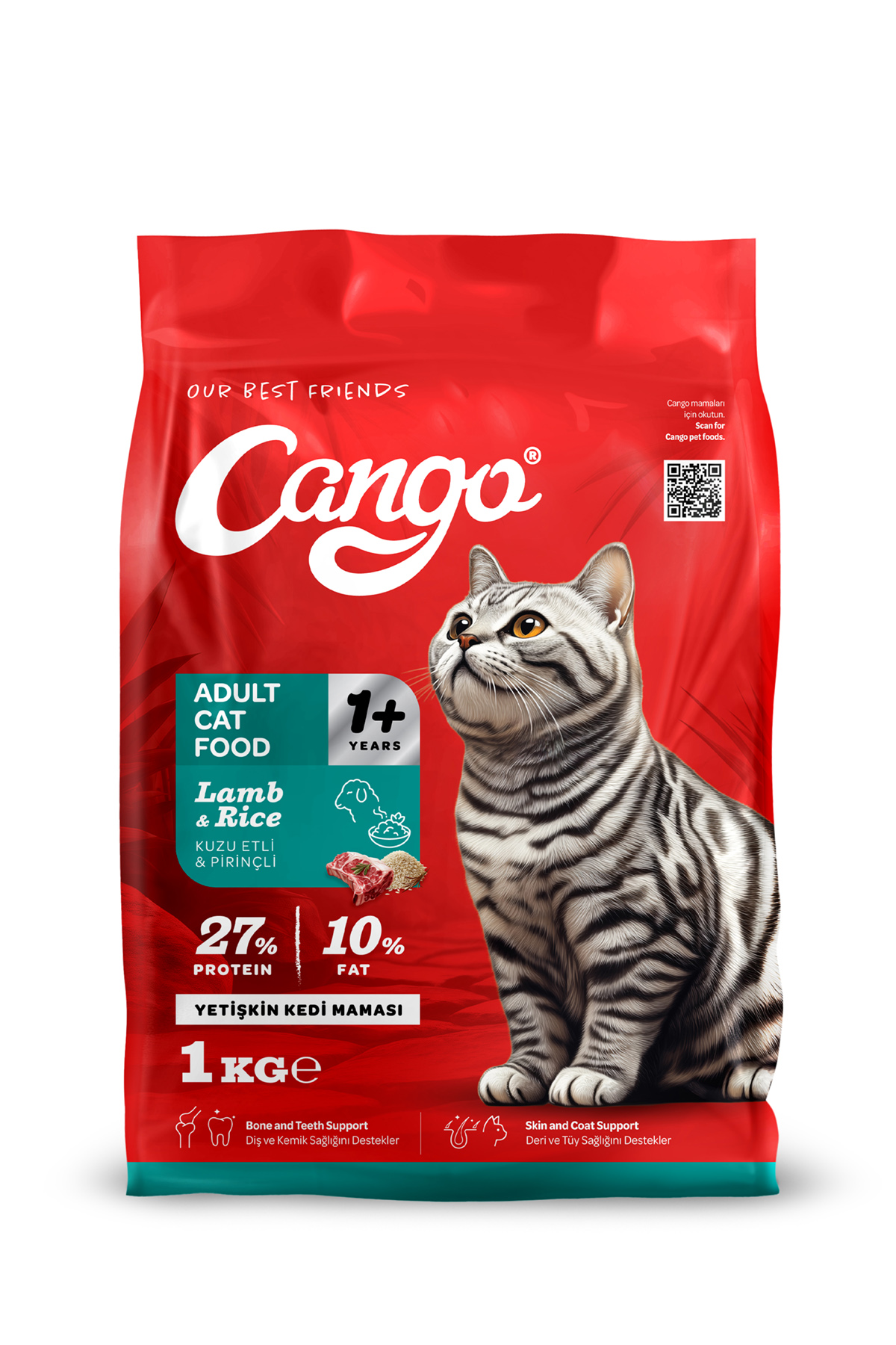 Cango Yetişkin Kedi Maması Kuzu Etli 1KG - Görsel 1
