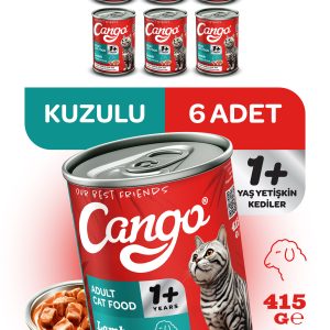 Cango Yetişkin Yaş Kedi Maması Kuzu Etli 415Gr 6Lı - Görsel 1
