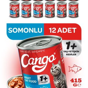 Cango Yetişkin Yaş Kedi Maması Somonlu 415Gr 12Li - Görsel 1
