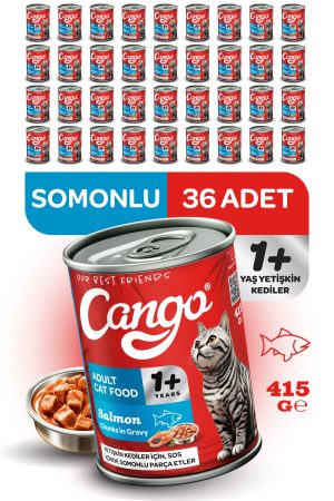 Cango Yetişkin Yaş Kedi Maması Somonlu 415Gr 36Lı - Görsel 1