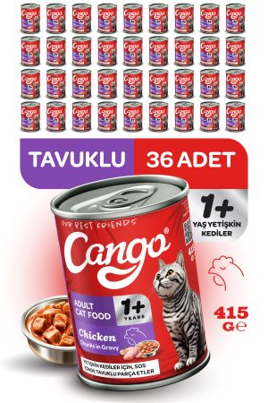 Cango Yetişkin Yaş Kedi Maması Tavuklu 415Gr 36Lı - Görsel 1
