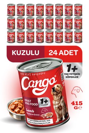 Cango Yetişkin Yaş Köpek Maması Kuzu Etli 415Gr 24Lü - Görsel 1