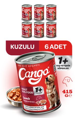 Cango Yetişkin Yaş Köpek Maması Kuzu Etli 415Gr 6Lı - Görsel 1