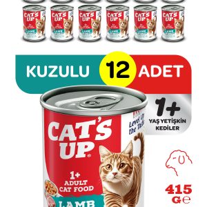 Cats Up Yaş Yetişkin Kedi Maması Kuzu Etli 415gr 12Li - Görsel 1