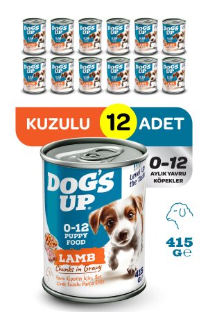 Dogs Up Yaş Yavru Köpek Maması Kuzu Etli 415gr 12Li - Görsel 1