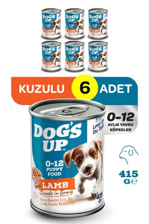 Dogs Up Yaş Yavru Köpek Maması Kuzu Etli 415gr 6Lı - Görsel 1