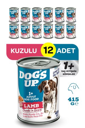 Dogs Up Yaş Yetişkin Köpek Maması Kuzu Etli 415gr 12Li - Görsel 1