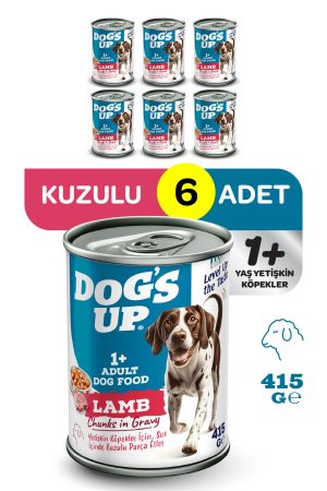 Dogs Up Yaş Yetişkin Köpek Maması Kuzu Etli 415gr 6Lı - Görsel 1