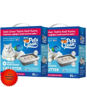 Pet's Clean Klinik Kedi Kumu 6lt 2'li - Görsel 1