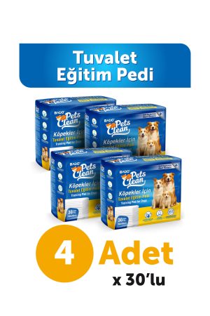 Pets Clean Eğitim(Çiş) Pedi 30lu 60*90Cm 4'lü Paket - Görsel 1