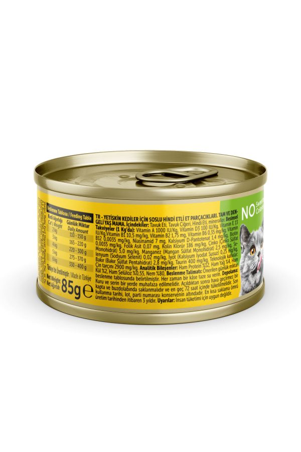 BADO GURME YAŞ YETİŞKİN KEDİ MAMASI HİNDİ ETLİ 85 GR 6 ADET