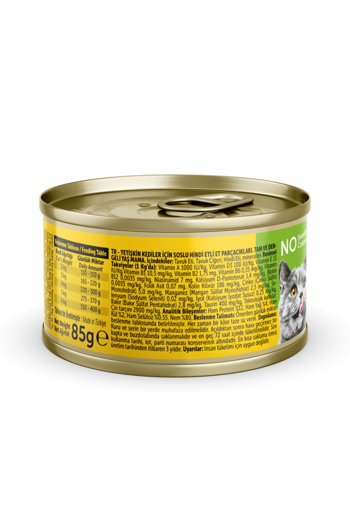 BADO GURME YAŞ YETİŞKİN KEDİ MAMASI HİNDİ ETLİ 85 GR - Görsel 3